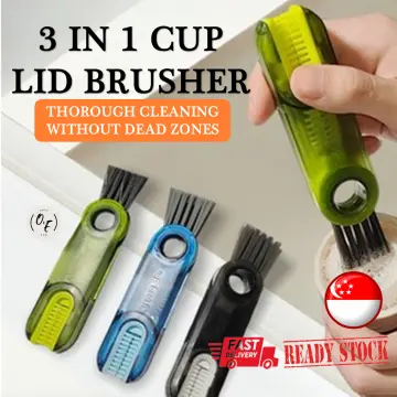3 PCS 3 in 1 Tiny Bottle Cup Lid Detail Brush Straw Cleaner Tools Water  Bottle Cleaning Crevice Brush for Bottles Carrot Clean Brushes for Nursing