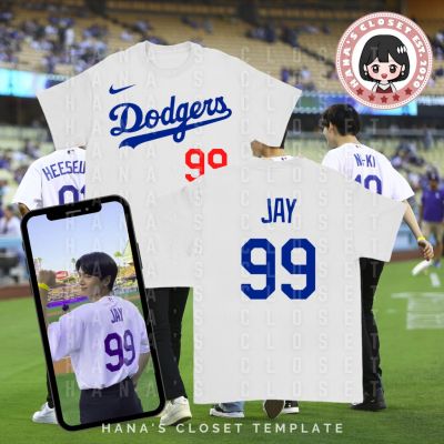 【New】เสื้อยืดผ้าฝ้ายพิมพ์ลาย【hot tshirts】Enhypen Dodgers Jersey Number เสื้อยืดแรงบันดาลใจที่กำหนดเอง2022