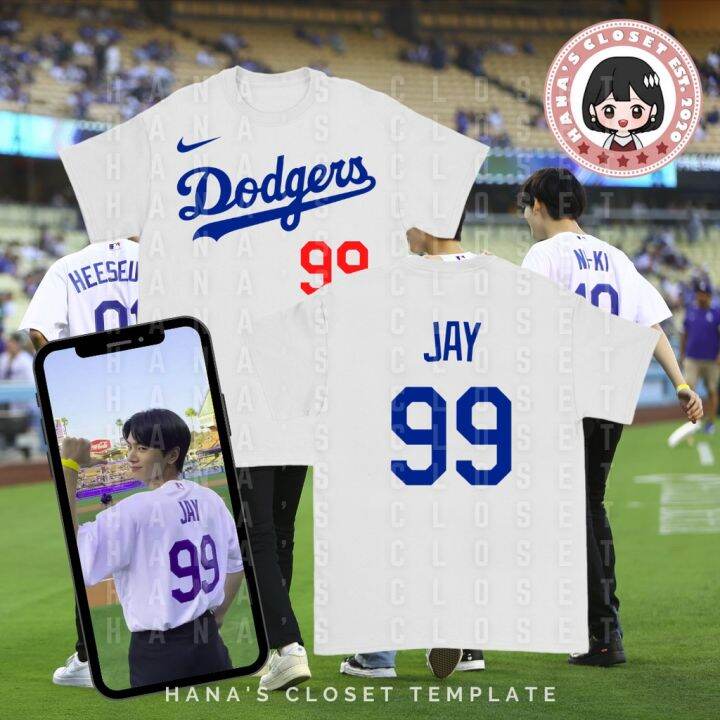 New Hott tshirts Serenhypen Dodgers Jersey Number TShirts Inspired By Custom 2022. Lazada