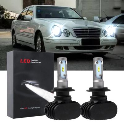 New หลอดไฟหน้าฮาโลเจน LED 6000K สีขาว แบบเปลี่ยน สําหรับ Mercedes W210 E Class 1995-2002