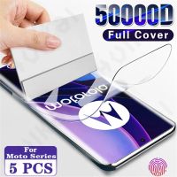 5 Pcs Hydrogel Film For Moto X40 X30 Pro E32 X30 S30 G52 G82 G60S  Anti-Spy Curved Screen Protector Full Protection Screen Protectors