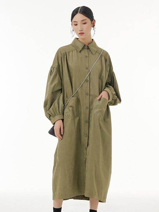 xitao-dress-simplicity-solid-color-long-sleeve-shirt-dress