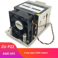 COOLSERVER P22 2U เซิร์ฟเวอร์ CPU หม้อน้ำ 4 ท่อความร้อนคอมพิวเตอร์ด้านข้างเป่าพัดลมระบายความร้อนทองแดงด้านล่างโปรเซสเซอร์คูลเลอร์สำหรับ AMD SP3-Laocher