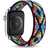 [HOT CHALIUIUILILXWE 607] สายสำหรับสายคาด Apple Watch 44 40 38มม. 42มม. 6 SE 5 4 3กำไลไนลอนแบบถักเดี่ยว IWatch Series 7 8อัลตร้า41 45 49มม.