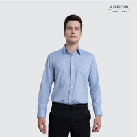 ARROW เสื้อเชิ้ต แอร์โรว์ แขนยาว ทรง Comfort Fit (ทรงหลวม) สีฟ้าเข้ม MACC245-NV