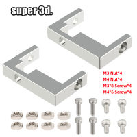 2 MGN12 Linear Guide Rail Fixing Block สำหรับ BLV Ender-3 3D เครื่องพิมพ์2040โปรไฟล์ชิ้นส่วนสกรู Nut Kit คุณภาพสูง