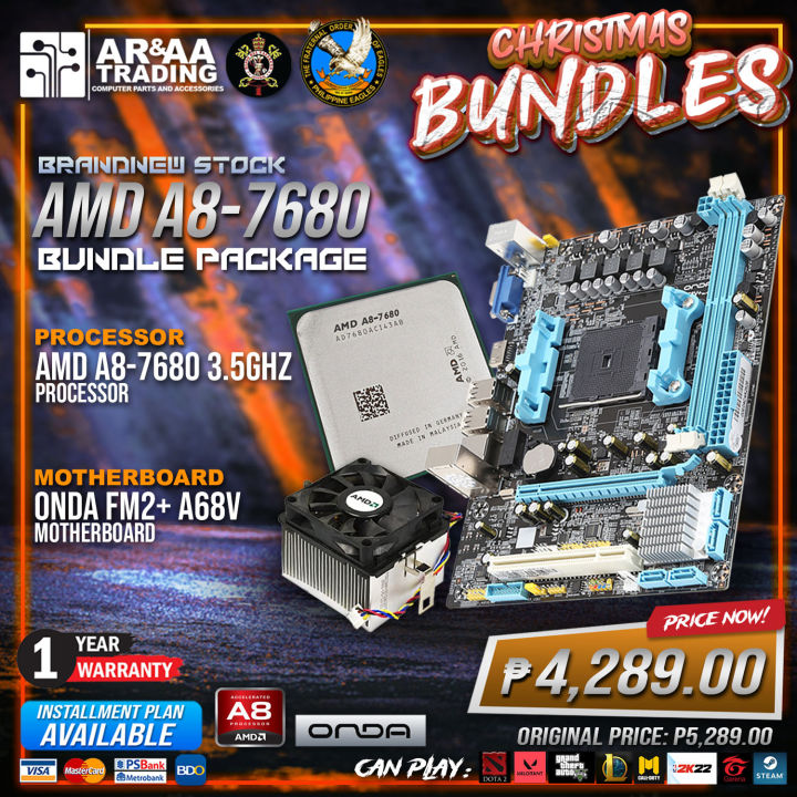 Brandnew Bundle Amd A8 7680 3 5ghz Processor And Onda Fm2 A68v Board