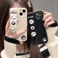 เคสสำหรับ Realme 11 10 9i 9 8 7i C53 C55 C21Y C25Y C21 C20 C11 C17 C15 C12 C25S C1 X3 Suprezoom GT น่ารักแพนด้ายืนสายรัดข้อมือเคสโทรศัพท์