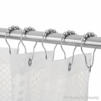 【hot】✈  Shower Curtain Hooks Rings Rust-Resistant 12Pcs