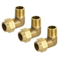 Uxcell ss Compression Tube Fitting 12mm Tube OD to 38PT Male Thread Elbow Fittings Pack of 3