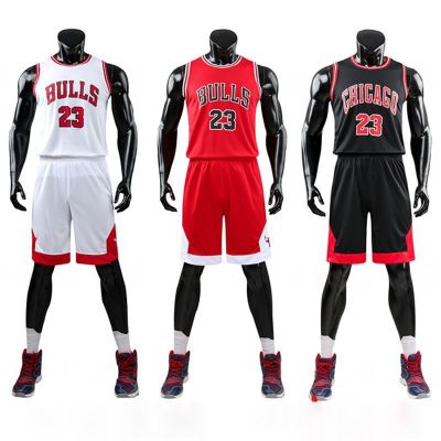 เสื้อกีฬาแขนสั้น ลายทีม NBA Chicago Bulls สําหรับผู้ใหญ่ #23 เสื้อกีฬาบาสเก็ตบอลแขนสั้น ลายทีม Michael Jordan