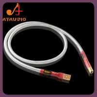 สาย Hifi Usb QED ชุบเงิน ATAUDIO คุณภาพสูงพิมพ์สาย USB ข้อมูล A ไปยัง B DAC