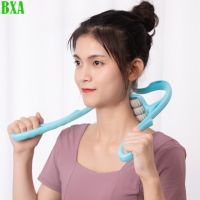 1Pc Neck Massage Cervical Massager Clip Artifact Six Wheel Neck Kneading Massager Manual Multifunctional Home Use (pink/blue) Cleaning Tools