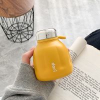 250Ml Mini Stainless Steel Vacuum Flask With Rope Portable Cute Thermos Mug Girl Student Thermal Water Bottle Tumbler
