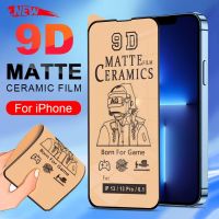 Matte ฟิล์มกันรอยหน้าจอเซรามิค แบบนิ่ม สําหรับ For iPhone 13 12 11 14 Pro Max 13 Mini X XR XS Max 6 7 8 Plus SE 2020