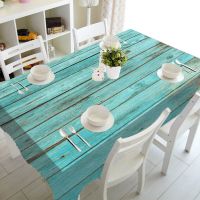 Wooden Texture Printing Rectangular Tablecloths for Table Wedding Decoration Waterproof Coffee Table Cover Anti stain Manteles