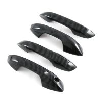 Car Carbon Fiber ABS Door Handle Cover Trim Stickers for BYD ATTO 3 Yuan Plus 2022