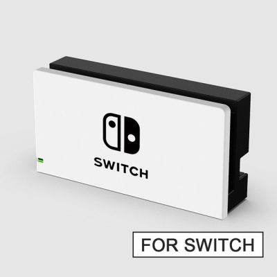 ฝาครอบป้องกันแผ่นด้านหน้าสำหรับตกแต่งสำหรับ Nintendo Switch,ที่ชาร์จ TV Dock เปลี่ยนสีลูกอมฐานสถานีฝาครอบเคส