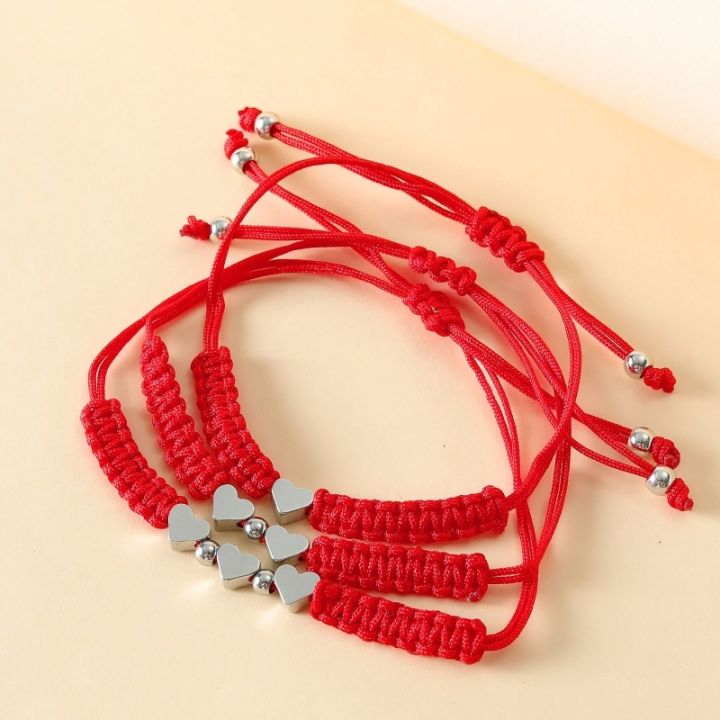 cw-school-season-jewelry-european-american-creative-wrist-chain-small-love-flat-knot-chinese-knot-mother-daughter-bracelets