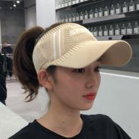 【CW】 Outdoor Women  39;s Trip Caps Knitted Hats Sport Topless Exposed Sunshade Beach Casquette Hat