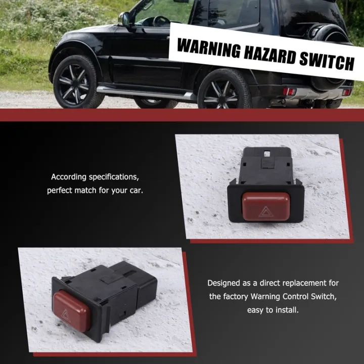 mb652291-hazard-warning-lights-switch-push-button-for-mitsubishi-pajero-shogun-mk2-1991-1995-1996-1997-1998-1999