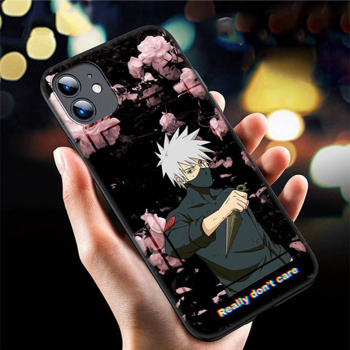 casing-หรับ-iphone-11-12-mini-x-xs-xr-pro-max-6-6s-7-8-6-7-8-plus-5-5s-se-2020-el63-kakashi-naruto-pattern-phone-เคสโทรศัพท์-อ่อนนุ่ม-tpu-black-ปก