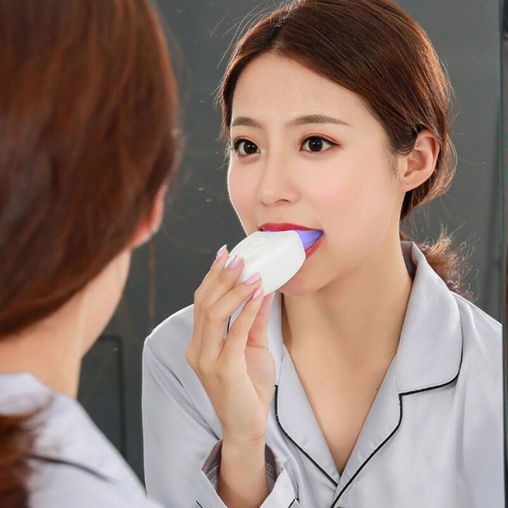 แปรงทำความสะอาดฟันแปรงสีฟันไฟฟ้าอัลตร้าโซนิคอัตโนมัติ-u-type-360กันน้ำองศาซิลิโคนช็อต