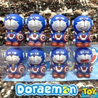 เซ็ตตุ๊กตาโมเดลโดราเอม่อนชุด 8 ตัว Captain America Doraemon