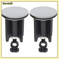 VERMILL ฝาครอบทองแดง ปลั๊กอ่างล้าง อุปกรณ์เสริมในห้องน้ำ 40มม. คะ ปลั๊กอ่างล้างจานแบบป๊อปอัพ สากลสากลสากล ซีลยางกันรั่ว ฝาครอบตัวกรองสไตล์ยุโรป สำหรับตะกร้าท่อระบายน้ำ