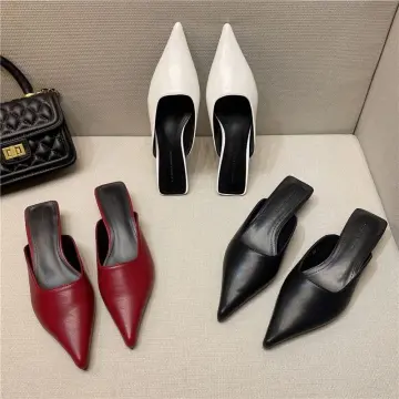 Red black and 2025 white pumps