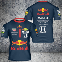 Summer Outdoor Sports (สต็อกเพียงพอ) Fanmade Mens 2022 Honda Racing Mobil 1 Navy 3D Print T-Shirt s-5XL คุณภาพสูง size:S-5XL