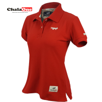 เสื้อโปโลหญิง ChalaOne ผ้า Premium Cotton นุ่มกว่าใส่สบายกว่า สีแดง