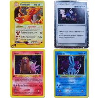 【LZ】▼  Pokemon 1996 anos inglês cartas jogo pikachu mew brilhando charizard anime jogo coleção cartões presente crianças brinquedos