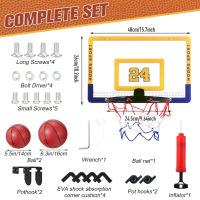 【ในสต็อก X TOPQSC】STAY GENT Mini Basketball Hoop สำหรับเด็กและผู้ใหญ่,Mini Basketball Hoop Indoor For Door Hanging Room With 2 Balls And Air Pump Bedroom, Office, Sports Game Set Gifts For Boys And Girls