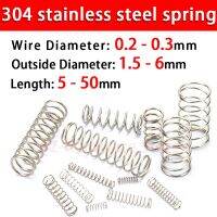 【LZ】 304 Stainless Steel Compression Spring Return Spring Steel Wire Diameter0.2 0.3mm Outside Diameter1.5 6mm  10 Pcs