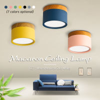 LED Down Light Aluminum Ceiling light Nordic Macaroon Wood Grain Spotlight Indoor Lobby Living Room Bedroom AC110/220V 5W 15W