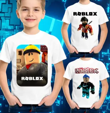 Roblox Boys Short Sleeve T-shirt Summer 3d Printed Tee Tops Kids