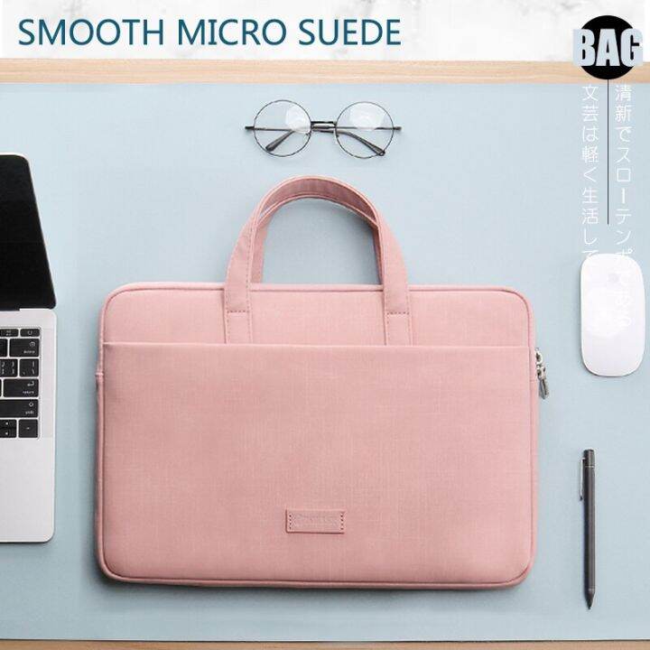 กระเป๋าแล็ปท็อปสำหรับ-macbook-air-เคส-pro13-14-15-15-6กันน้ำได้-กระเป๋าถือ-acer-hp-โฟเหมาะแขนกระเป๋าโน้ตบุ๊ก