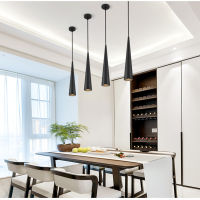 Pendant Lights Nordic Dimmable Pendant Lamp Long Tube Cone Hanging Lamp Kitchen Fixtures COB Chip Bedroom Office Cafe Bar Lights