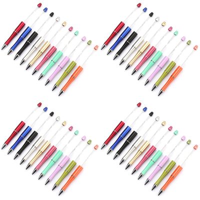 40Pcs/Lot Plastic Beadable Pen Bead Pens Ballpoint Pen Gift Ball Pen Kidsparty Personalized Gift Wedding Gift for Guests