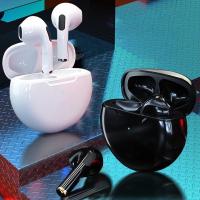 Original Air Pro 6 TWS Wireless Headphones Bluetooth Earphones In Ear Earbuds Earpod Sports Gamer Pods Headset For Apple iPhone Over The Ear Headphone