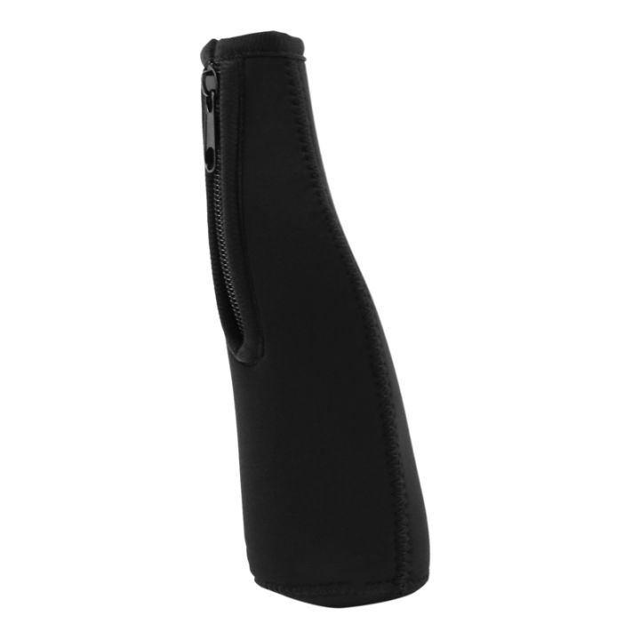 beer-bottle-cooler-sleeves-keep-drink-cold-zip-up-extra-thick-neoprene-insulated-sleeve-cover-black