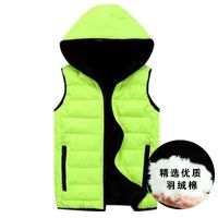 Cotton feather waistcoat male qiu dong thickening big yards sleeveless tooling students adolescent leisure mens brief paragraph vest cotton-padded jacket