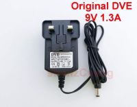 2023 1ชิ้นตัวแปลง DVE DC 9V 1.3A AC 100V-240V ตัวแปลงพลังงานแบบสลับแหล่งจ่ายไฟ1300mA ปลั๊ก UK 5.5มม. X 2.1มม.-2.5มม.