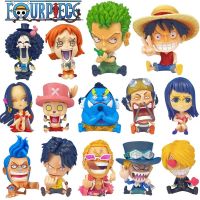 Sanji Zoro Luffy อะนิเมะเรื่องวันพีช14แบบหุ่นของเล่นนั่ง Robin Nami Brook Chopper 8.5ซม. รุ่น Q Hiasan Mobil PVC