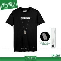 7th Street เสื้อยืด แนวสตรีท รุ่น SILVER NECKLACE (ดำ) SNL002 (ของแท้)