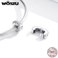 【☸2023 New☸】 x15d7e Wostu เสน่ห์925เงินสเตอร์ลิงลูกปัดเพทายรอบสร้อยข้อมือเงินเข้ารูปลูกปัดเครื่องรางสำหรับผู้หญิง Diy Fnc278ทำเครื่องประดับ