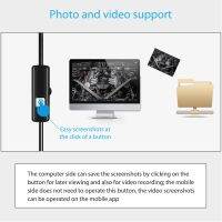 ♀ Waterproof 5.5mm Endoscope 3 in 1 Type-C Micro USB 6 LED Industrial Endoscope Camera Flexible Wire Inspection Borescope for Auto