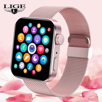 ZZOOI LIGE 2022 New Bluetooth Call Smart Watch Women Full Touch Smart Bracelet Heart Rate Blood Pressure Smart Watches For Android IOS