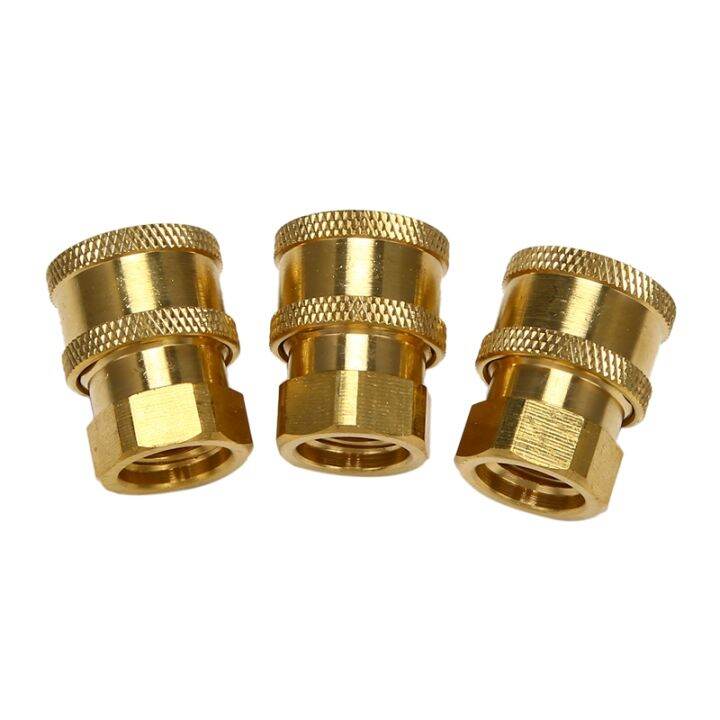 3 Pack Pressure Washer Coupler, Quick Connect Fittings 1/4 Inch Quick